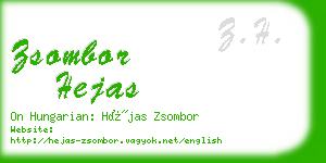 zsombor hejas business card